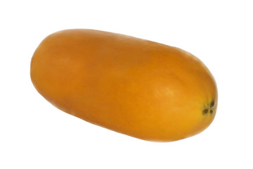 fresh orange pawpaw isolated on white background