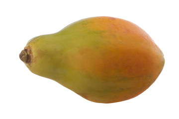 fresh orange pawpaw isolated on white background