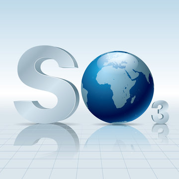 Chemical molecular design. The background is blue gradient.