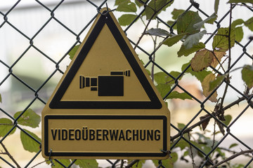 Warnschild für Videoüberwachung