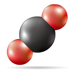 Vector drawn molecular structure. Isolated on white background.