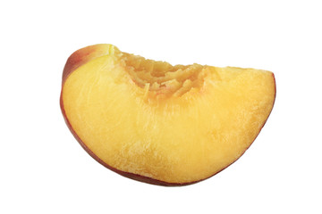 slice of peach isolated