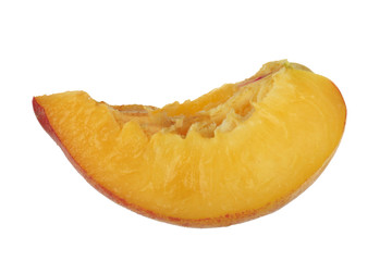 slice of peach isolated