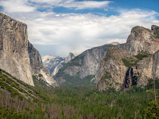 Half Dome Tunnel View, El Capitan Rock, Yosemite Valley National Park, California, USA