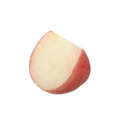 slice of peach isolated