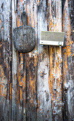 vintage stuff hanging on a wooden wall