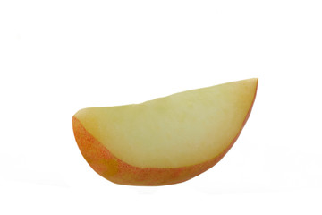 slice of peach isolated