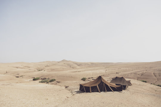 Morocco, tents in the desert