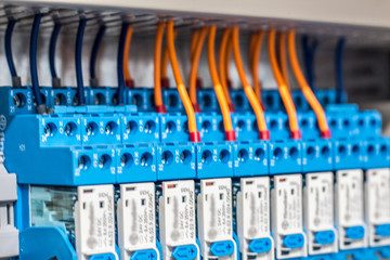 Electric cabinet with wires connections