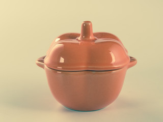 Beautiful halloween decoration trick or treat on white background with filter, concept of halloween party, copy space(text space), close-up, blank for text