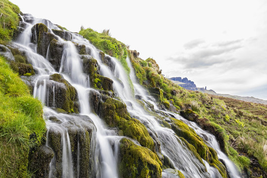 UK, Scotland, Inner Hebrides, Isle of Skye, Brides Veil Waterfall
