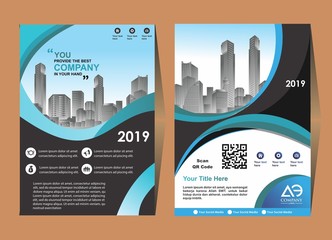 Corporate flyer, layout template. with elements and placeholder for picture.