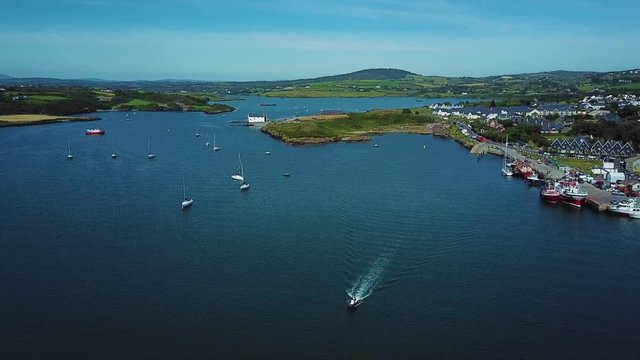 Aerial view of the coastal village of Baltimore, West Cork in Ireland.