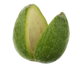 shelled feijoa isolate don white background