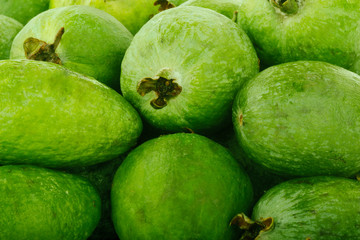 green fresh feijoa background
