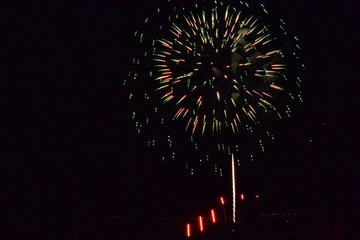 Colorfull fireworks at night, celebration