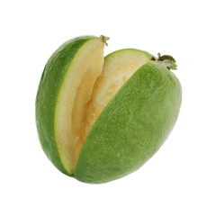 shelled feijoa isolate don white background