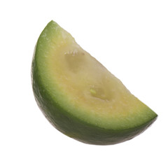 slice of feijoa isolated on white background