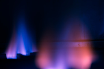 Gas burning frame abstract background.