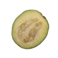 slice of feijoa isolated on white background