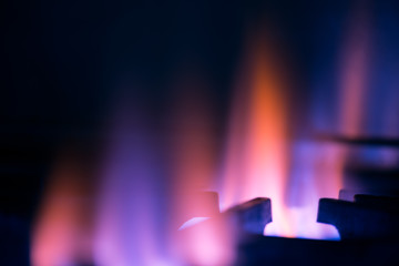 Gas burning frame abstract background.