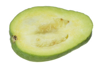slice of feijoa isolated on white background