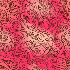 Seamless abstract hand drawn pattern