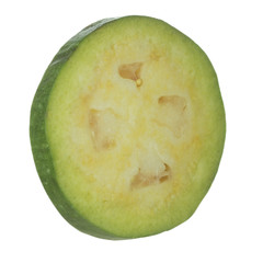 slice of feijoa isolated on white background