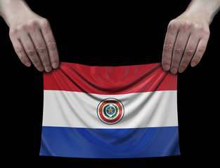 Paraguayan flag in hands
