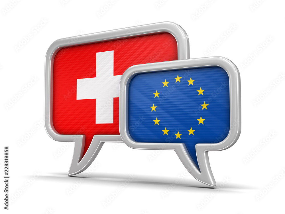 Poster speech bubbles with flags. image with clipping path