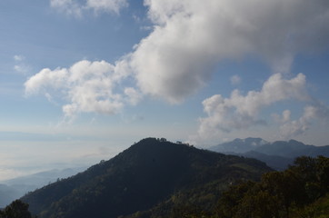 Sky and mountain