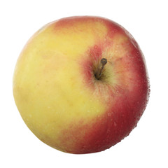 yellow-red apple isolated on white background