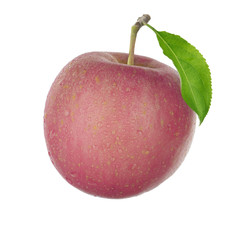 pink apple isolated on white background