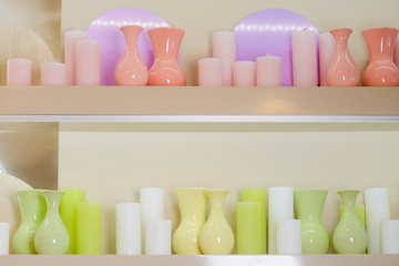 Vases and candles