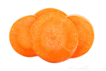 heap of carrots isolated on white background