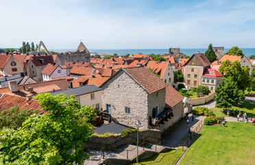 Fototapeta na wymiar view of old town of gotland