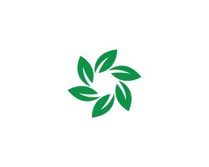 Logos of green leaf ecology
