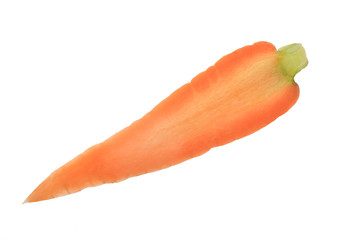 slice of carrot isolated on white background