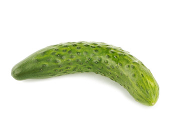 fresh green cucumber isolated on white background
