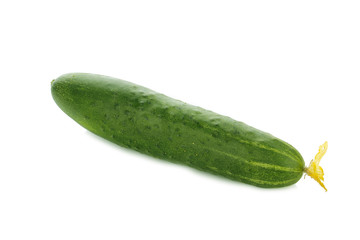 fresh green cucumber isolated on white background