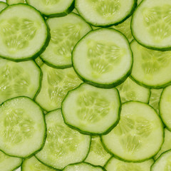 slices of cucumbers background