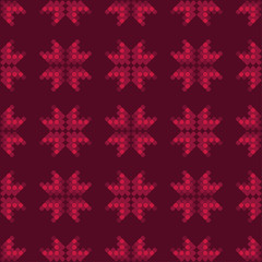 Naklejka na ściany i meble Seamless vector background with decorative snowflakes. Winter pattern. Can be used for wallpaper, textile, invitation card, wrapping, web page background.