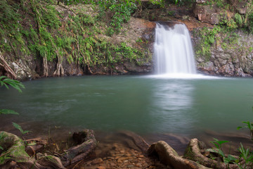Fototapeta na wymiar Sarika waterfall is beautiful waterfall in Nakhon Nayok , Thailand