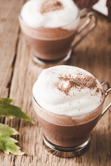 Hot chocolate with whipped cream