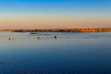 View on the river Dnieper on autumn