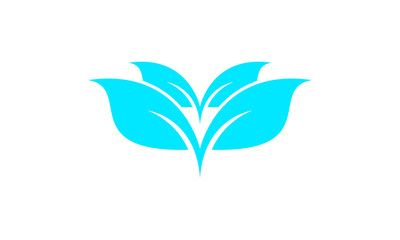 Fototapeta na wymiar Blue leaf icon