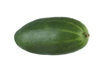 fresh green cucumber isolated on white background