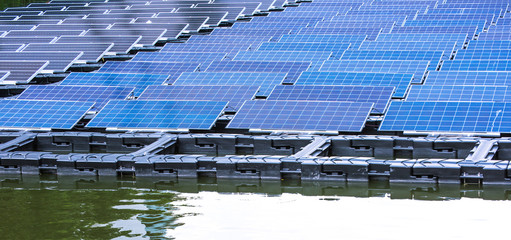 Solar power station float on water