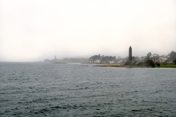 Naklejka premium Scotlands Weather Hits largs with Torrential Rain & Mist