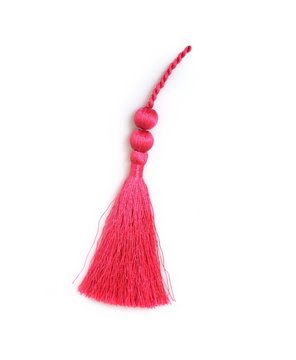 Silk tassel isolated on white background for creating graphic concepts